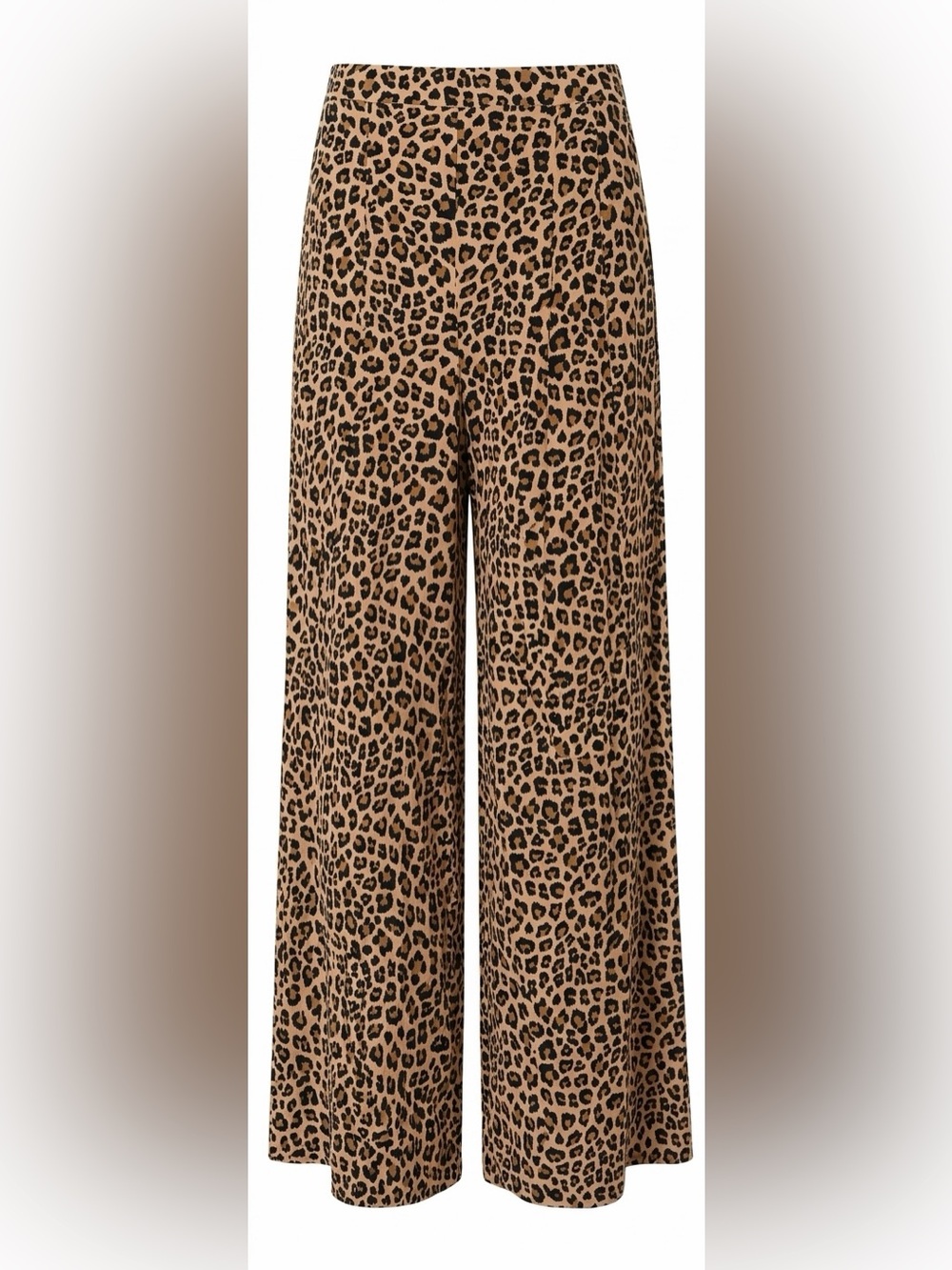 Petal & Pup Leopard Wide-Leg Pants in Tan and Black